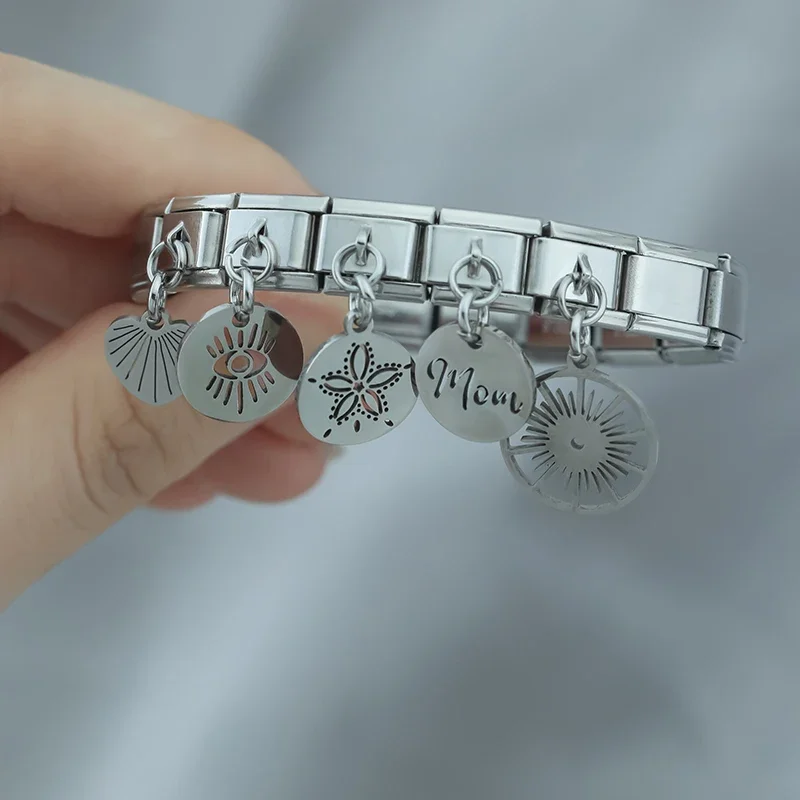 Mom, Evil Eye and Heart Italian Charms - Image 3