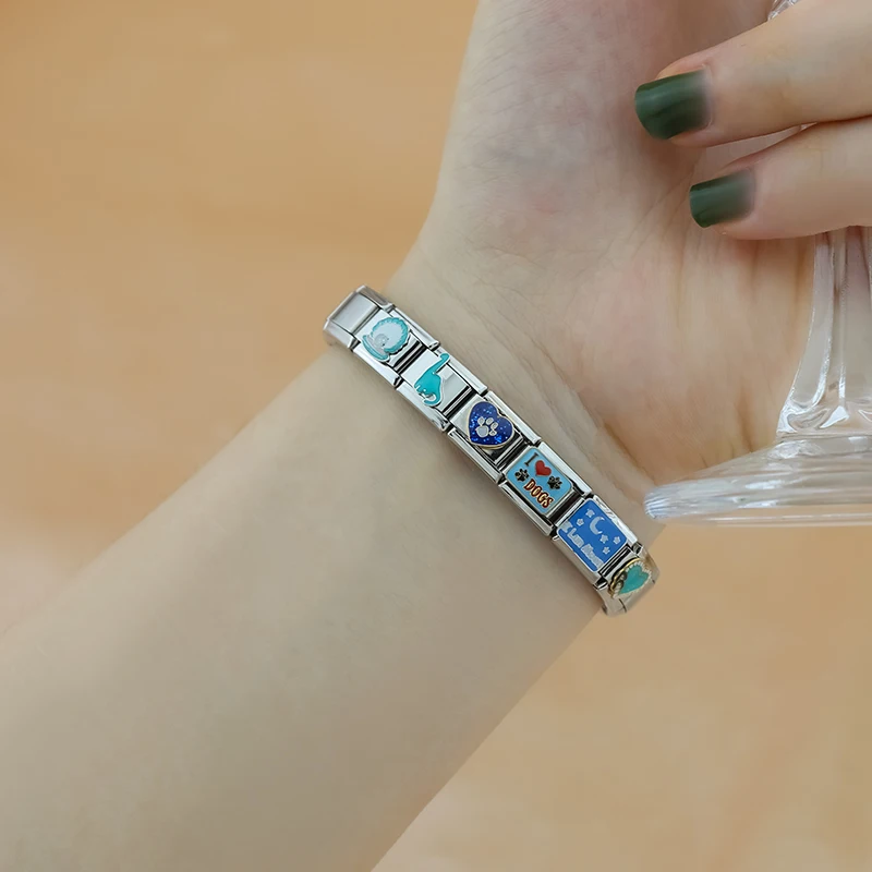 Travel, Plane and Heart Italian Charms - Image 3