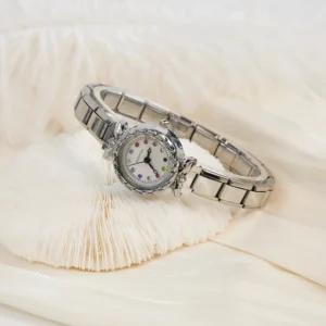 Rainbow Numbers Italian Charm Watch
