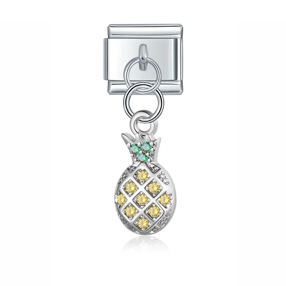 Crystal Fruit and Mushroom Dangle Italian Charms - Image 15