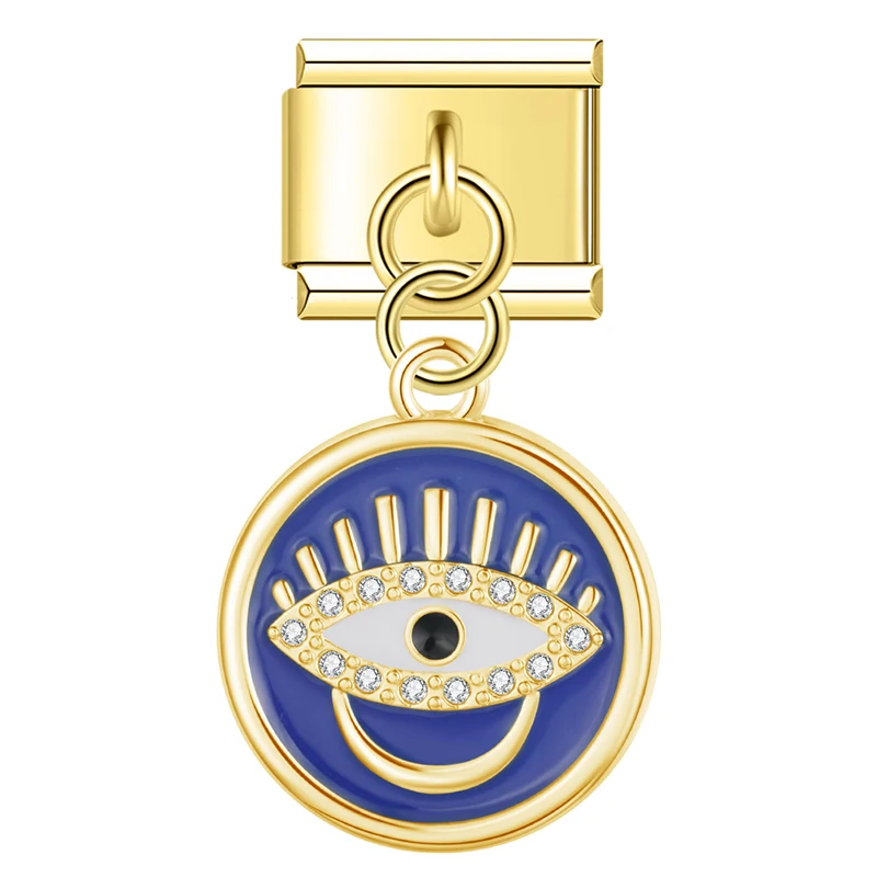 Gold Evil Eye Dangle Italian Charms