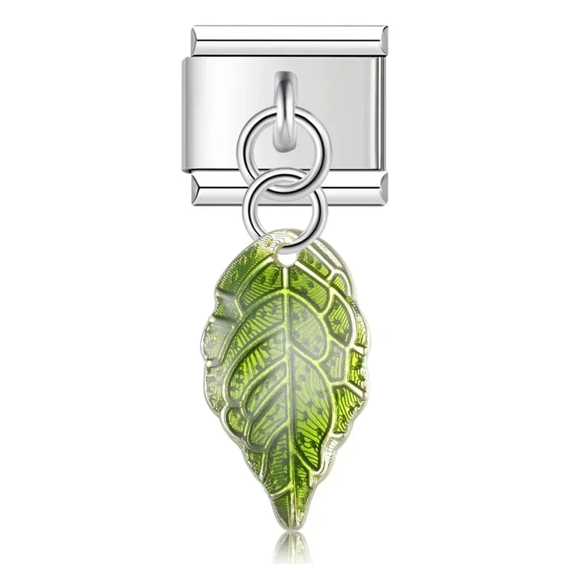 Leaf and Botanical Dangle Italian Charms - Image 4