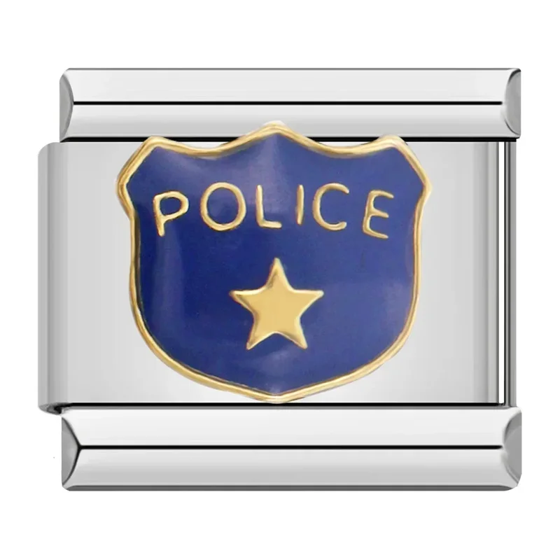 Rocket, Plane and Police Badge Italian Charms - Image 8