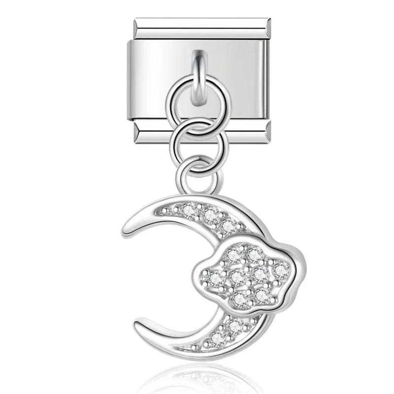Evil Eye, Butterfly and Moon Dangle Italian Charms - Image 5
