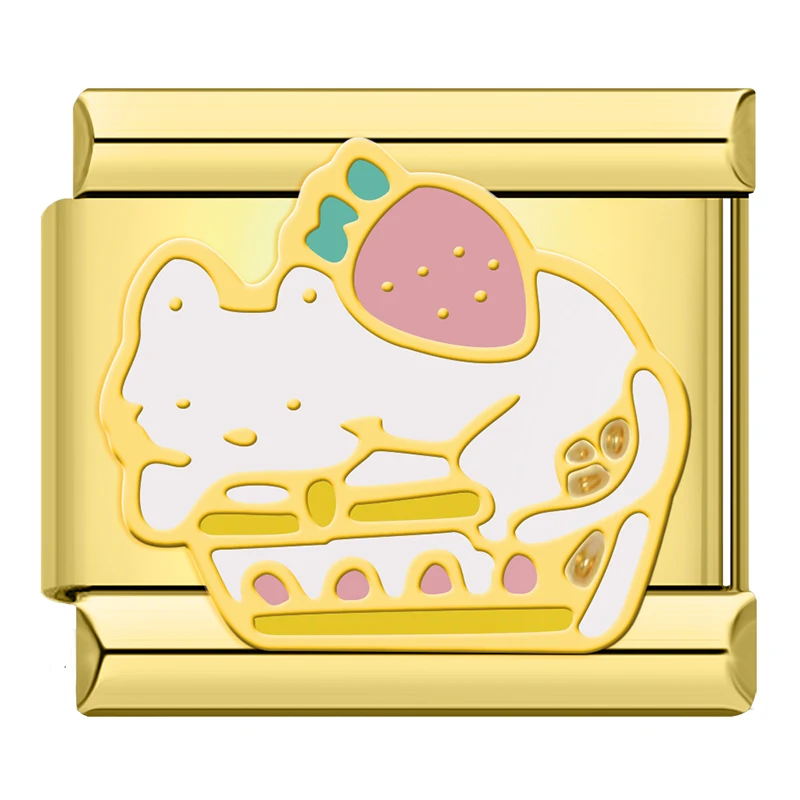 Butterfly and Strawberry Gold Italian Charms - Image 3