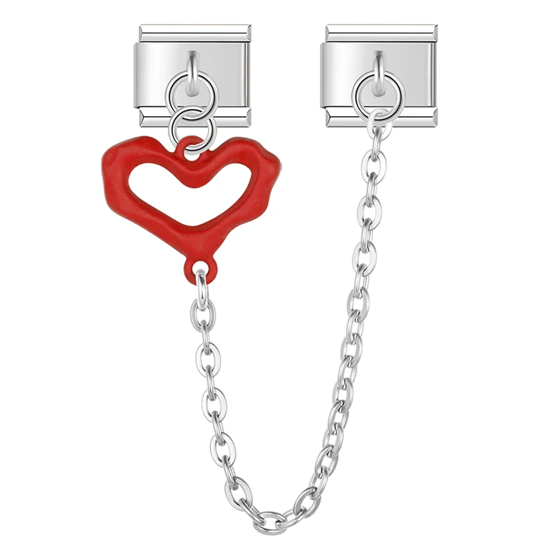 Heart Safety Chain Italian Charms - Image 11