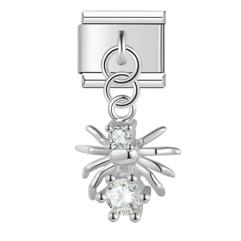 Silver Crystal Symbol Dangle Italian Charms - Image 19