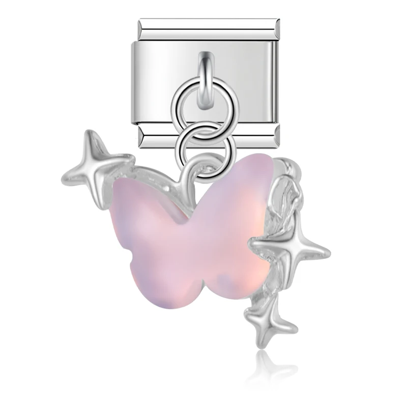 Opal Butterfly Dangle Italian Charms - Image 12