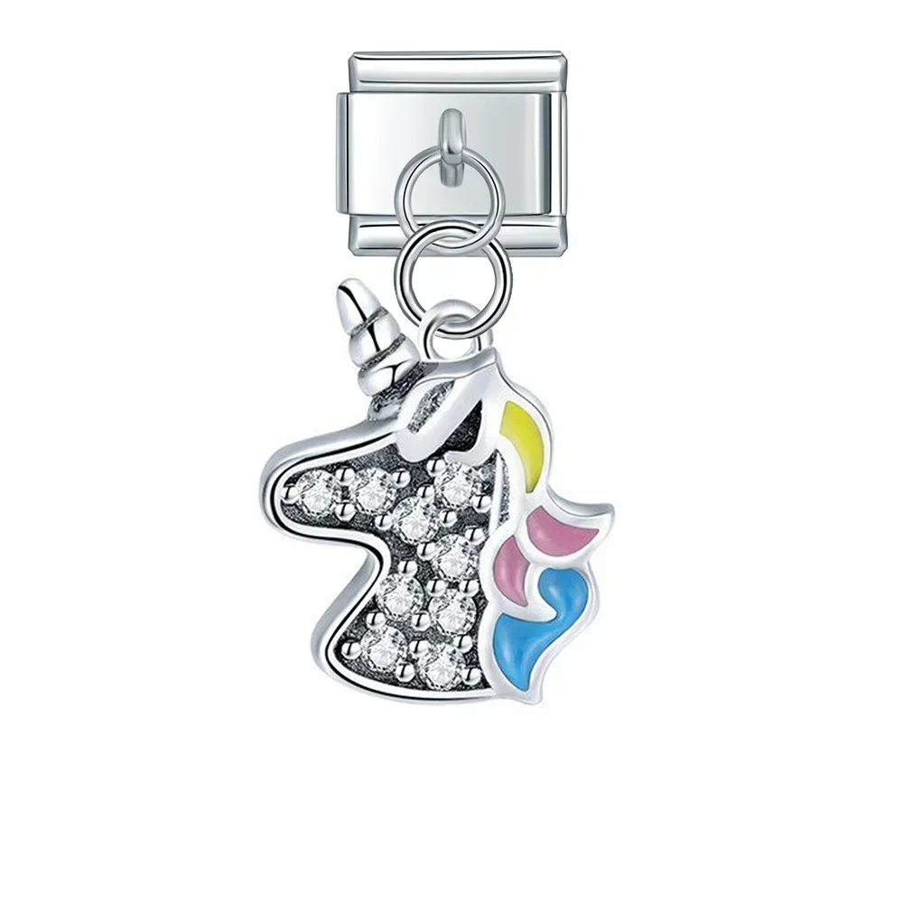 Crystal Animal and Symbol Dangle Italian Charms - Image 20