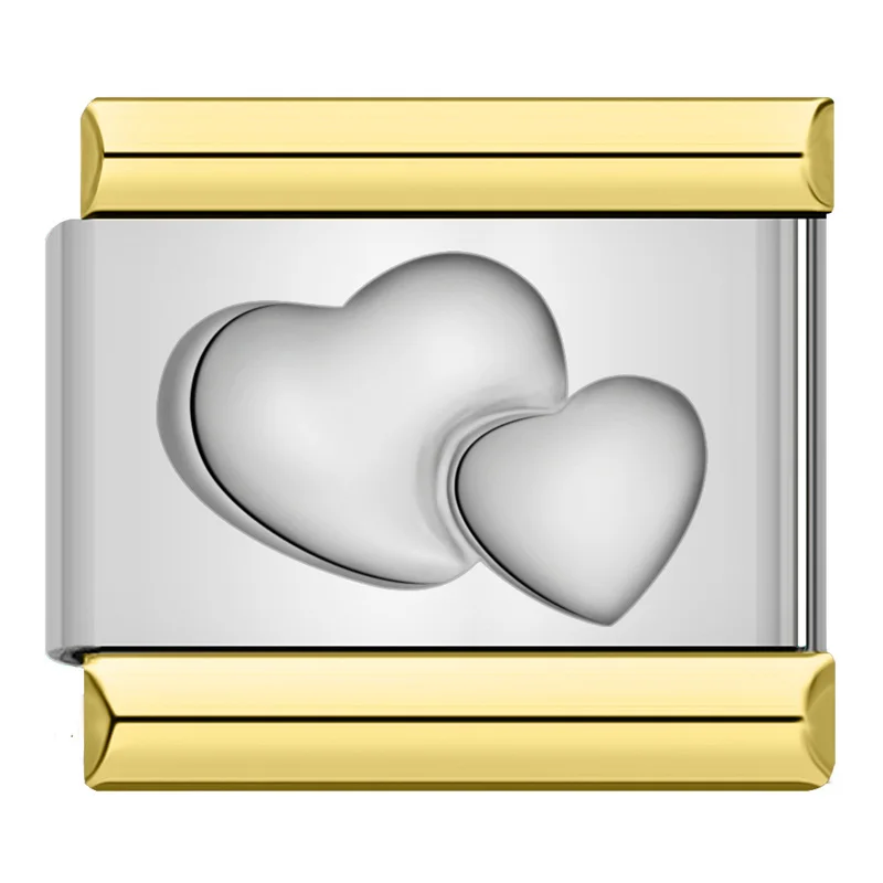 Engraved Letter Gold Frame Italian Charms - Image 13