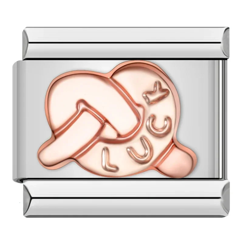 Rose Gold Angel, Mum and Key Italian Charms - Image 4