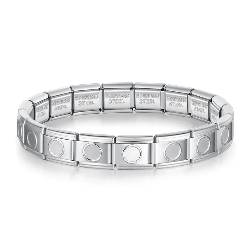 Round Stone Italian Charm Bracelet - Image 5