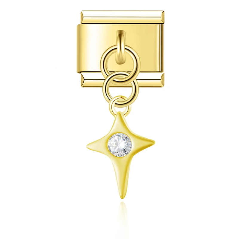 Golden Lucky Symbol Dangle Italian Charms - Image 13