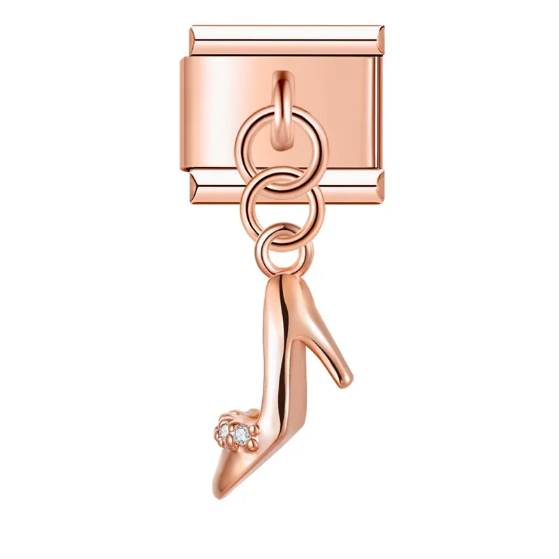 Gold Hamsa, Mask and Heel Dangle Italian Charms - Image 8