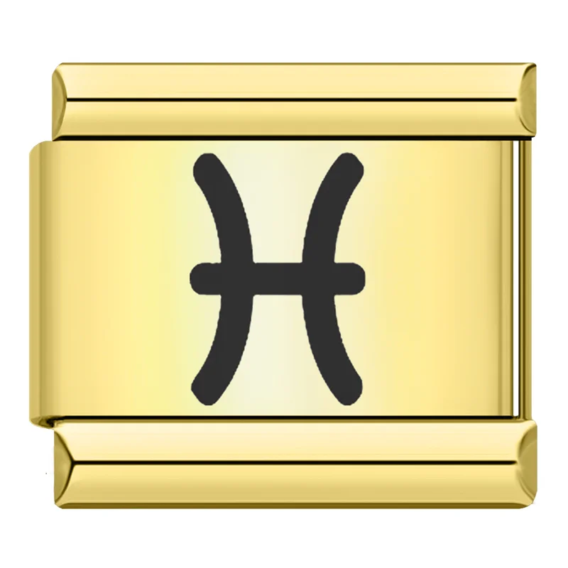 Gold Zodiac Symbol Italian Charms - Image 11