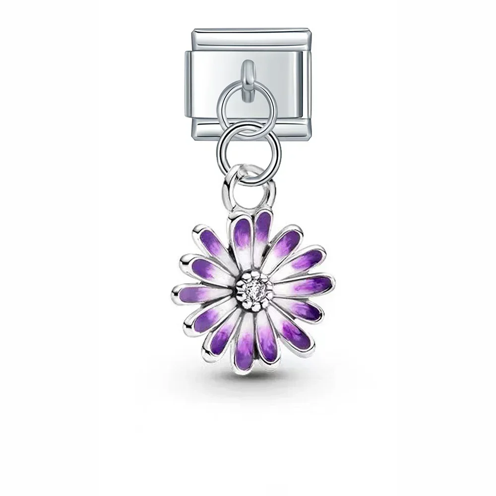 Tulip and Rose Dangle Italian Charms - Image 4