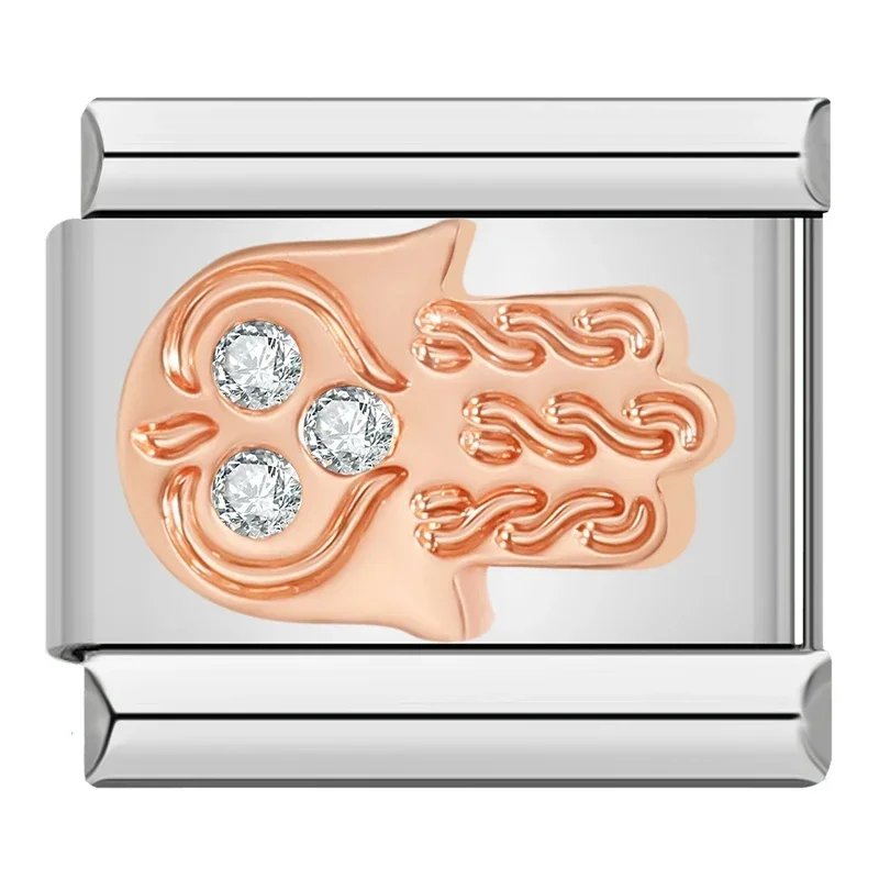 Rose Gold Angel, Mum and Key Italian Charms - Image 16