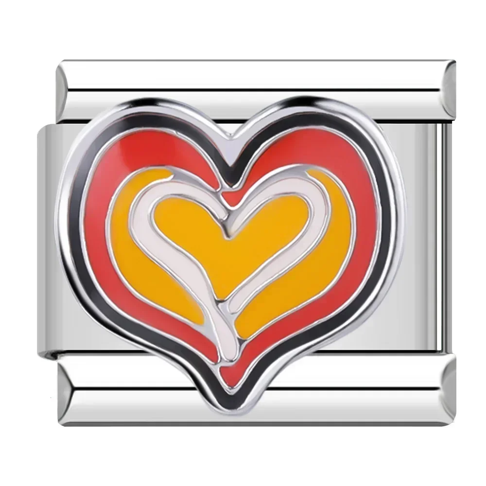 Colourful Heart and Flower Italian Charms - Image 18