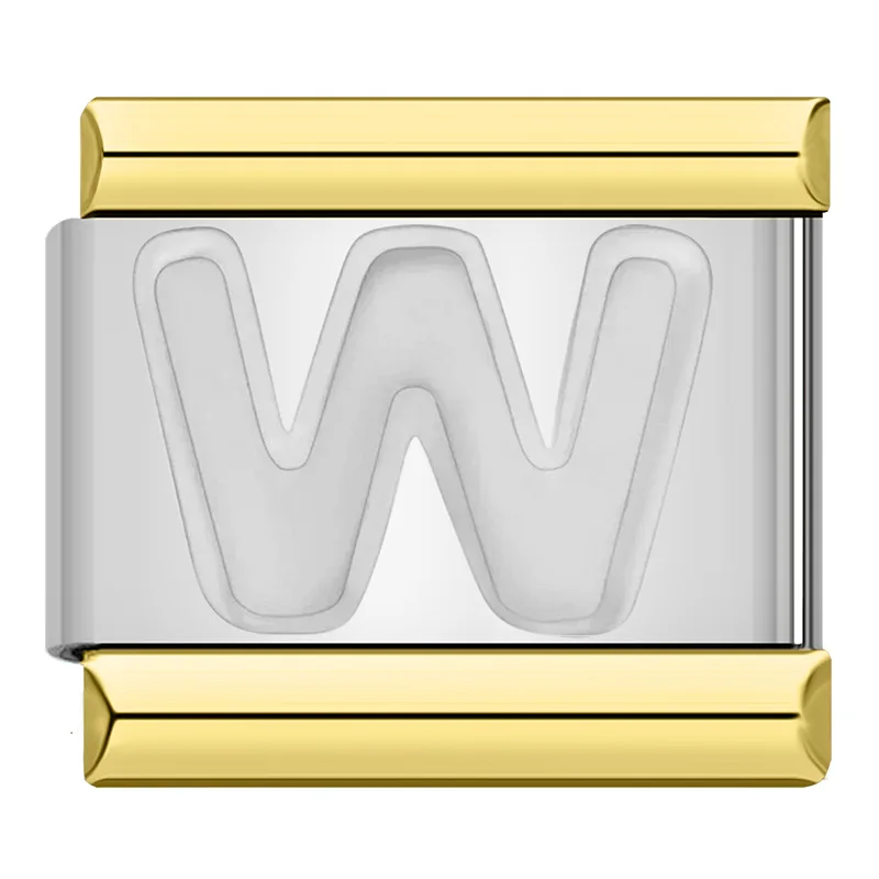 Engraved Letter Gold Frame Italian Charms - Image 3