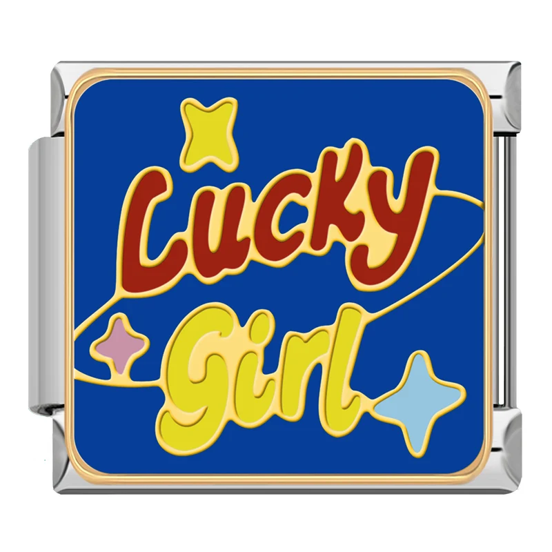 Cheers, New Year and Lucky Girl Italian Charms - Image 5