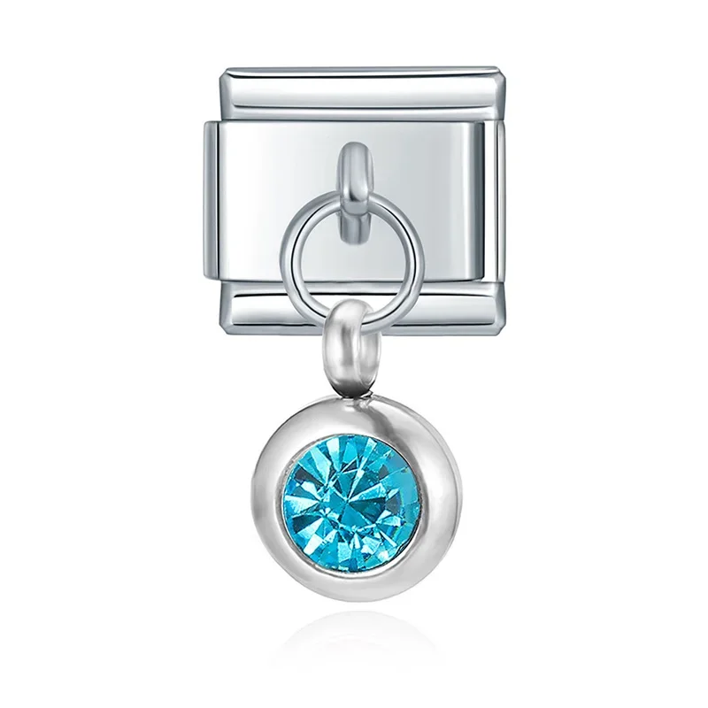 Petite Birthstone Drop Italian Charm - Image 14