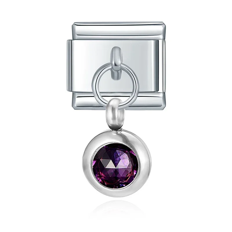 Petite Birthstone Drop Italian Charm - Image 9