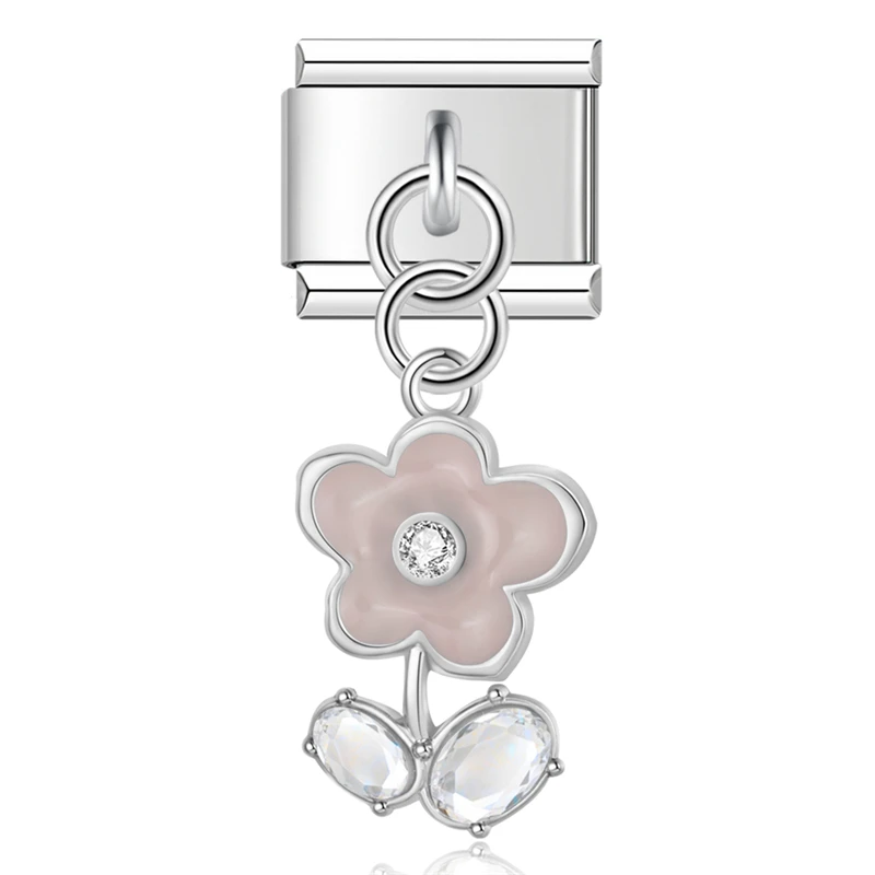Butterfly and Flower Dangle Italian Charms - Image 10