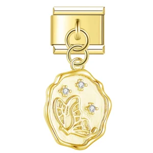 Zodiac Medallion Dangle Italian Charms