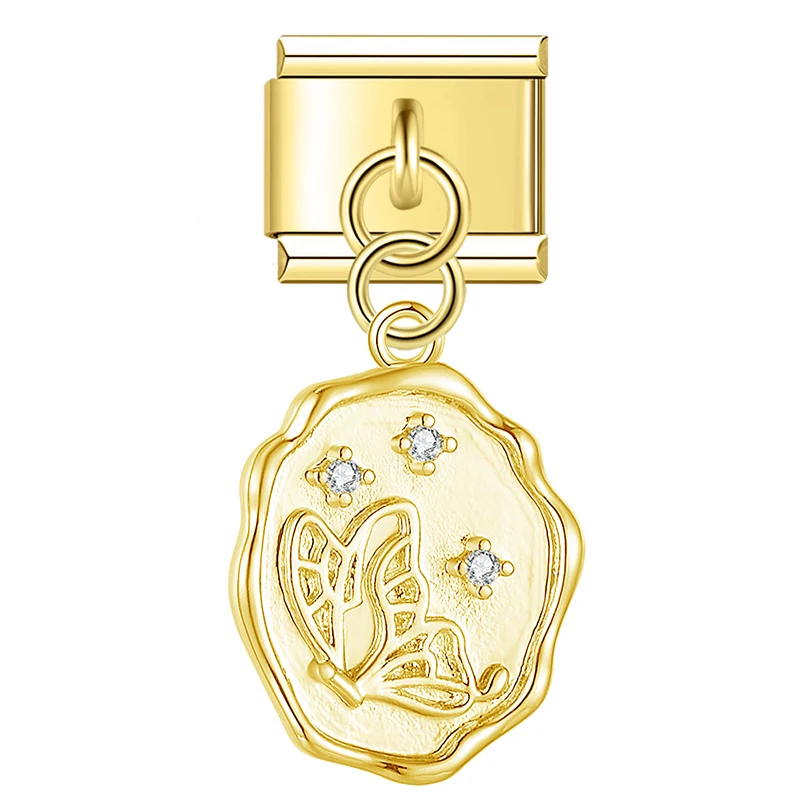 Zodiac Medallion Dangle Italian Charms