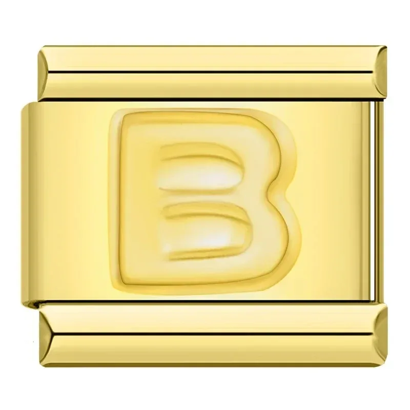 Gold Block Letter Italian Charms - Image 5