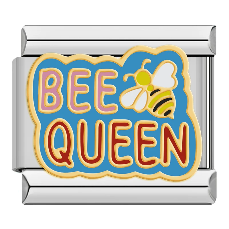 Bee Happy Fun Slogan Italian Charms - Image 10
