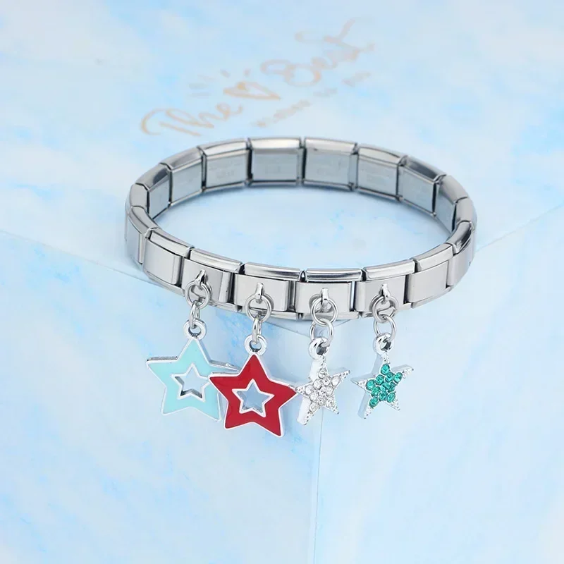 Star and Heart Dangle Italian Charms - Image 3
