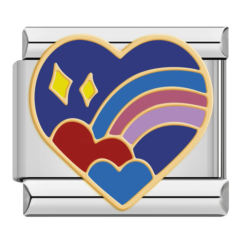 Christmas and Colourful Heart Italian Charms - Image 12