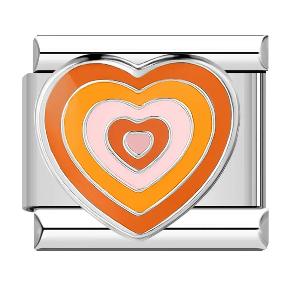 Colourful Heart and Flower Italian Charms - Image 28
