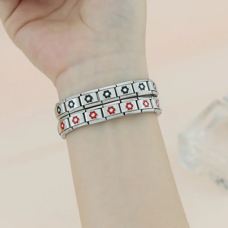 Romantic Flower Italian Charm Bracelet - Image 2