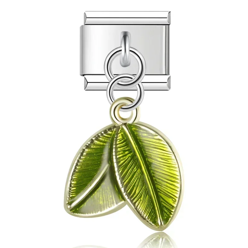 Leaf and Botanical Dangle Italian Charms - Image 6
