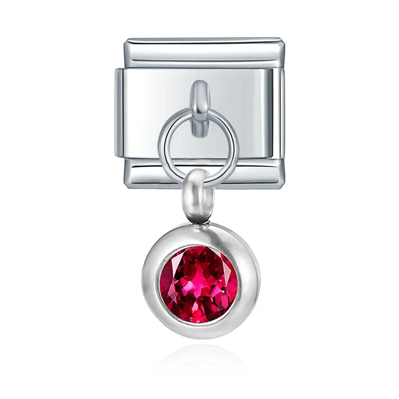 Petite Birthstone Drop Italian Charm - Image 15