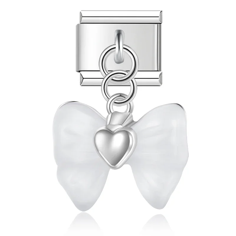 Angel Wing and Bow Dangle Italian Charms - Image 5