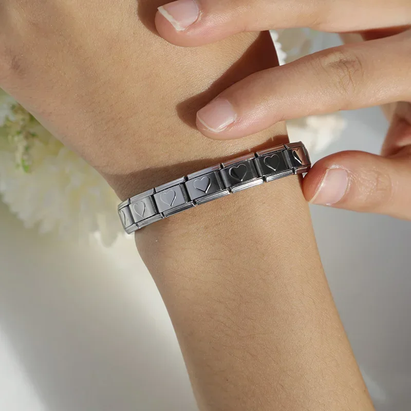 Romantic Heart Italian Charm Bracelet - Image 2