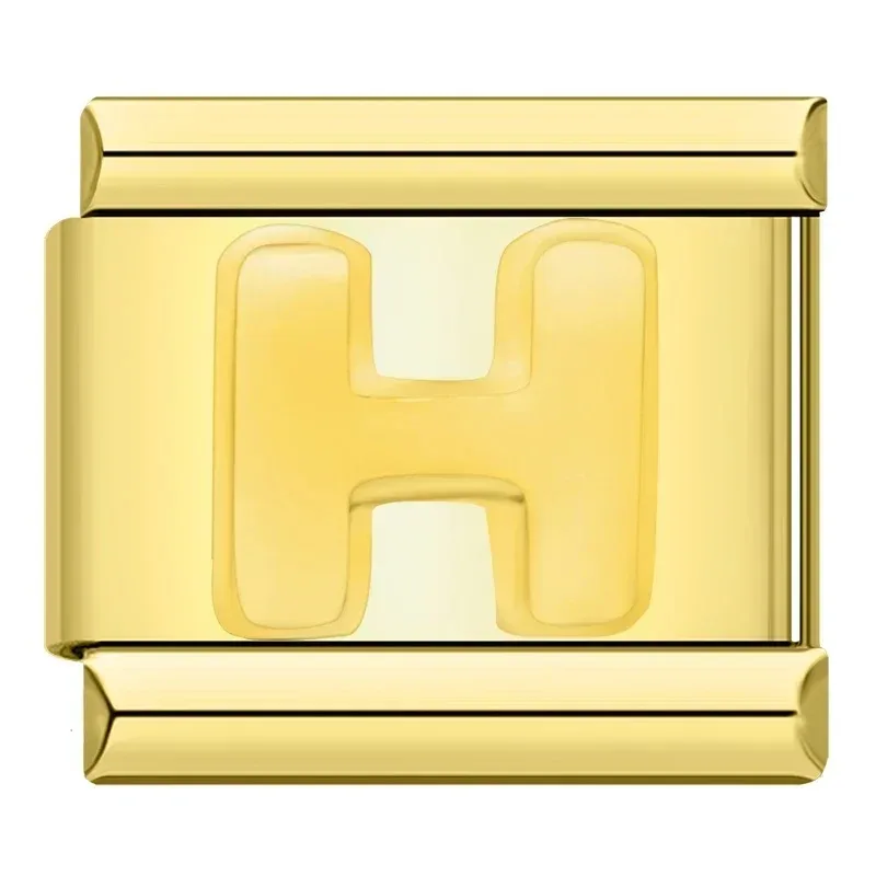 Gold Block Letter Italian Charms - Image 18