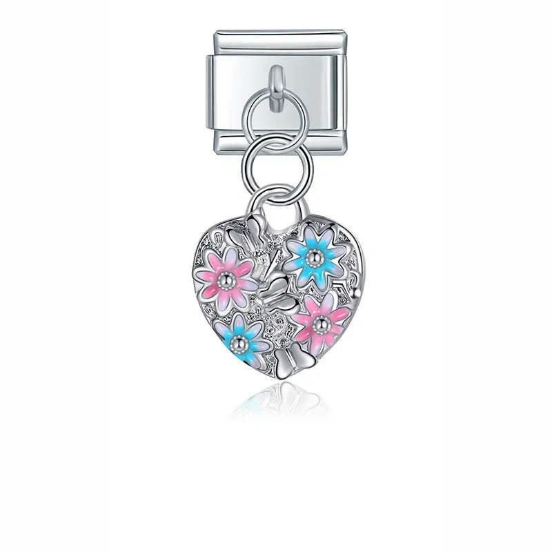 Cherry, Heart and Astronaut Dangle Italian Charms - Image 5