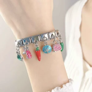 Chilli, Unicorn and Turtle Dangle Italian Charms