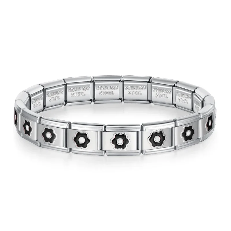 Romantic Flower Italian Charm Bracelet - Image 4