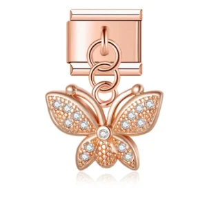Crystal Butterfly Dangle Charms