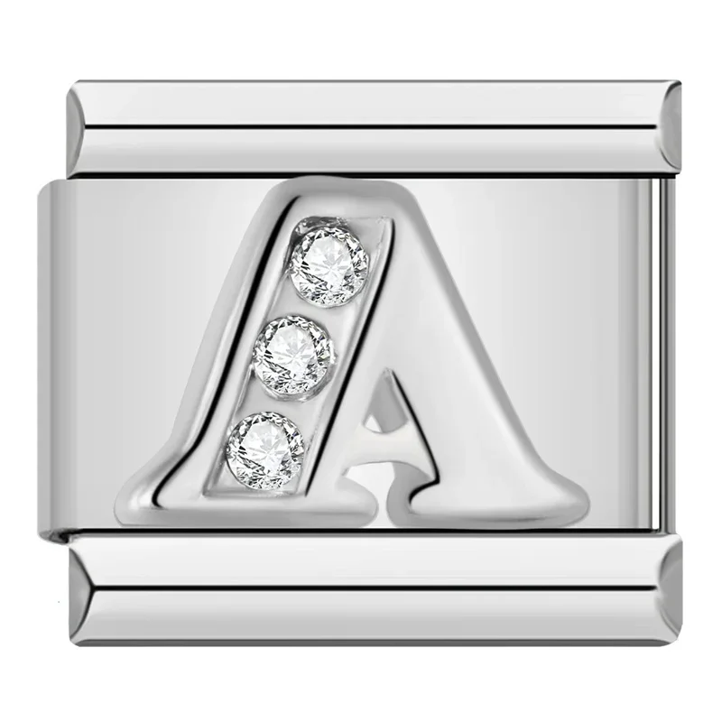 Sparkle Letter Italian Charms A to Z