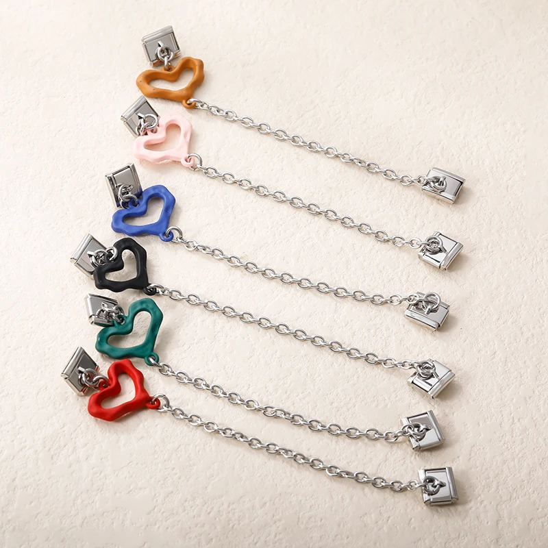 Heart Safety Chain Italian Charms
