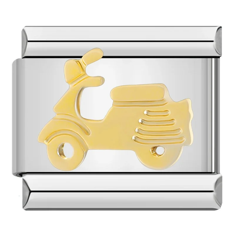 Car, Bike, Shark and Mermaid Italian Charms - Image 4
