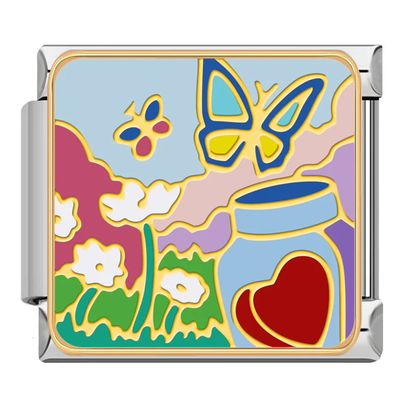 Christmas and Colourful Heart Italian Charms - Image 11