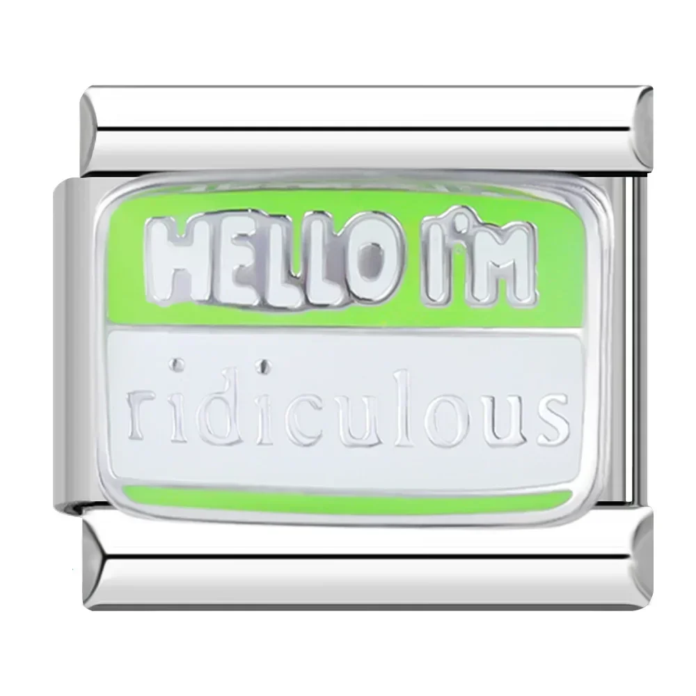 Retro Cartoon and Fun Word Italian Charms - Image 9