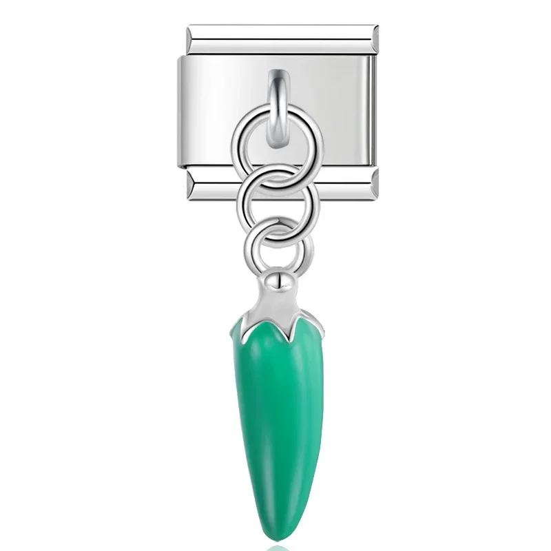 Chilli, Unicorn and Turtle Dangle Italian Charms - Image 4